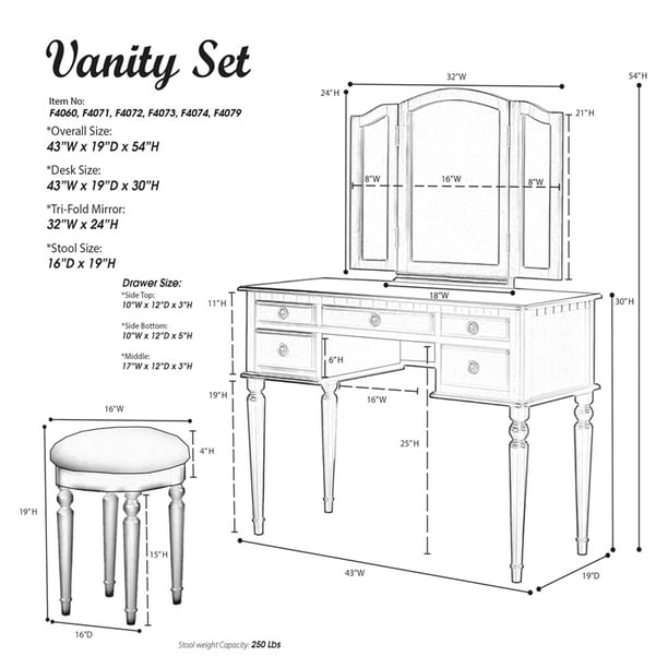 Bobkona st croix vanity set online