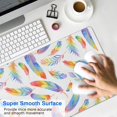 thumbnail image 4 of Long Mouse Pads for Desk,Rainbow Watercolor Feather Pattern Desk Mats on Top Of Desks, Desk Mouse Pad Extra Large with 3mm Non-Slip Base and Stitched Edge for Gaming,Office,Work,Home 35.4"x15.7", 4 of 6