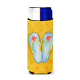 thumbnail image 1 of "Treasures Flip Flops Yellow Polkadot Beverage Insulator Hugger, delgado, multicolor" Caroline's Treasures BB8182MUK, 1 of 1