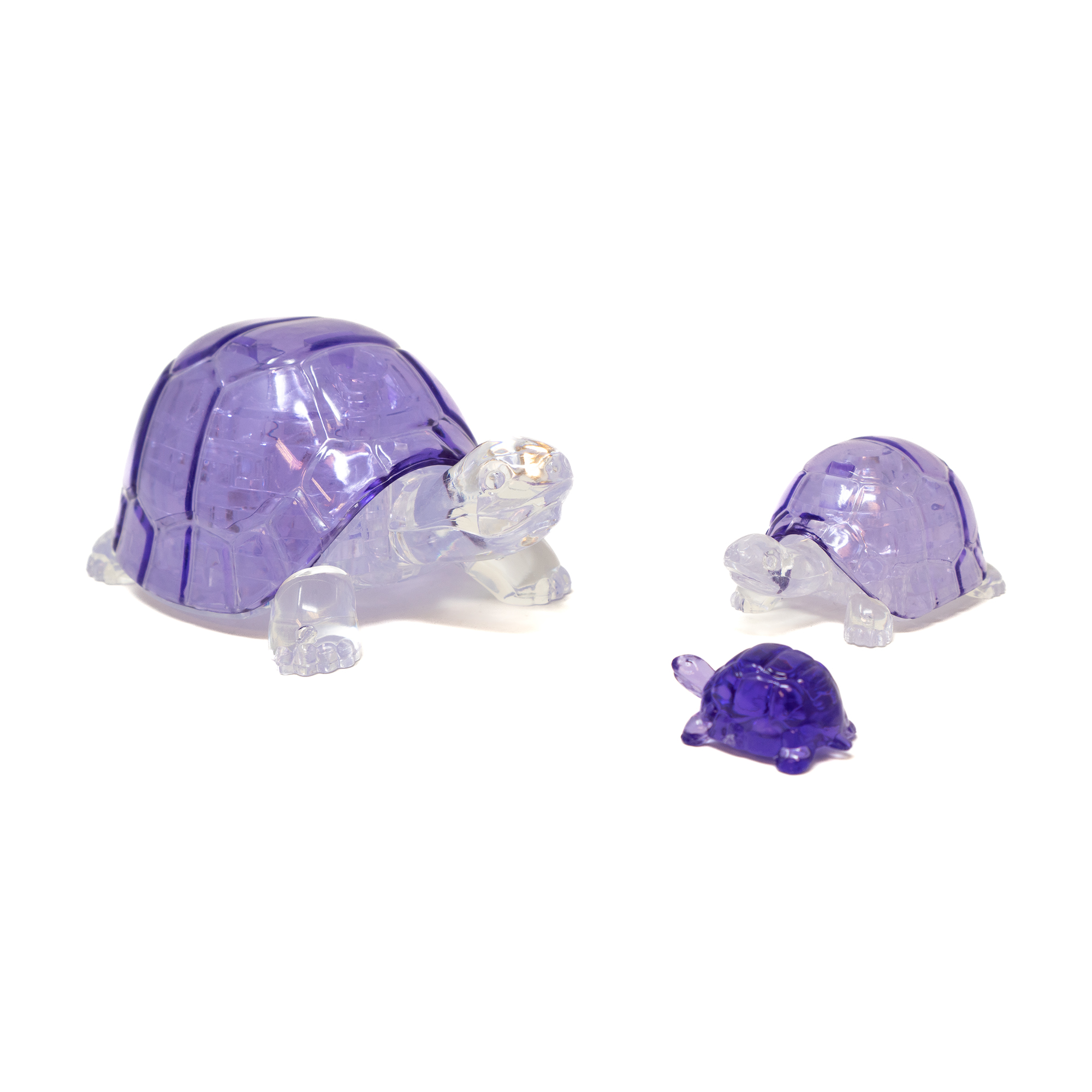 AreYouGame.com 3D Crystal Puzzle - Turtles (Purple): 37 Pcs