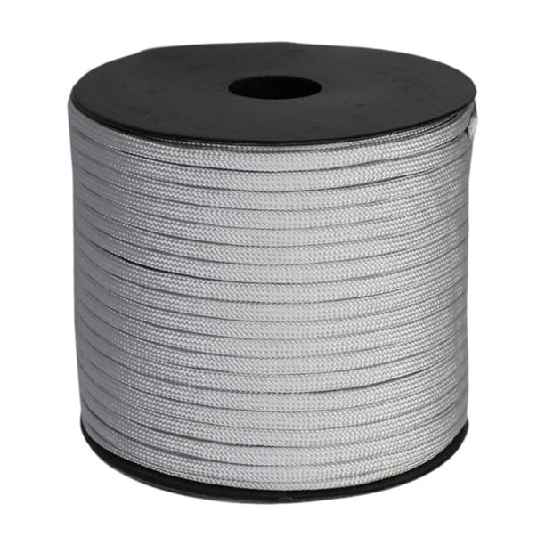 Cuerda de paracord de 9 hebras, multifunción, para tienda de campaña, para tejer y acampar. Gris plata