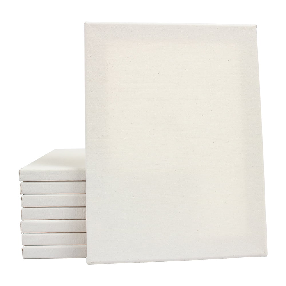 Craft County Super Value Canvas – Pack of 8 – 9”x12” – Oils, Acrylics, tempera