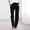 Black, variant on Workout Pants Women Casual Slim High Elastic Waist Color Sports Cotton and Linen Pants
