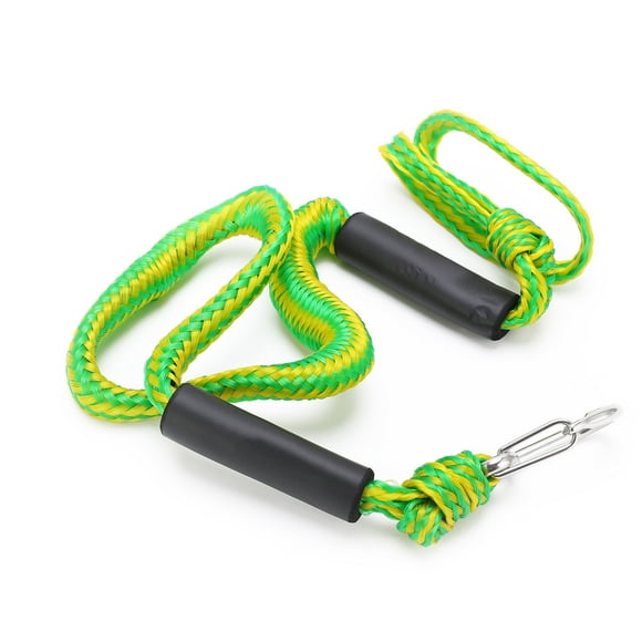 Herwey Boat Dock Lines,Dock Line Elastic Stretchable Shock‑Absorbing Green Boat Rope With D‑Shape Buckle For Dock Boat Kayak Mooring,Dock Accessories