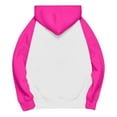 thumbnail image 5 of Xcmzpl Womens Hoodies Cute Color Block Hooded Sweatshirt Travel Pullover Tops Workout Long Sleeve Blouses Winter Fashion, 5 of 5