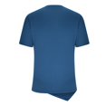 thumbnail image 4 of MPWEGNP Hauts à Manches Courtes Unis pour Femmes, T-Shirt Décontracté à Col Rond, Ourlet Asymétrique, Coupe Ample, Manches Courtes, Bleu 3TG, 4 of 6