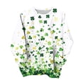 thumbnail image 3 of TaTaai Ladies Fashion St. Patrick's Day Printed Loose Round Neck Sweatshirt Long Sleeve Hoodless Casual Top Soft Comfortable for Daily Home Office Streetwear Spring Fall Winter Gift, 3 of 6