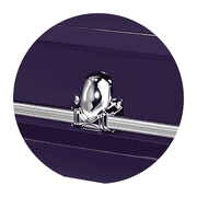 Titan Casket, Orion Series Steel Casket in Purple with White Interior