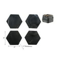 thumbnail image 2 of 4Pc Marble Hexagon Coaster 4X4" Black, 2 of 4