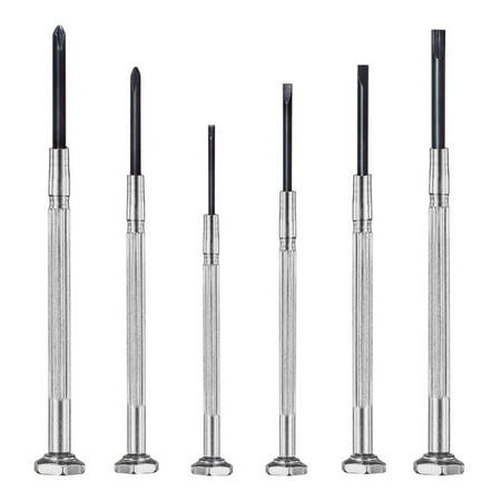 

6pcs Mini Screwdriver Set with Case Precision Screwdriver Kit Flathead Phillips Screwdrivers Bits