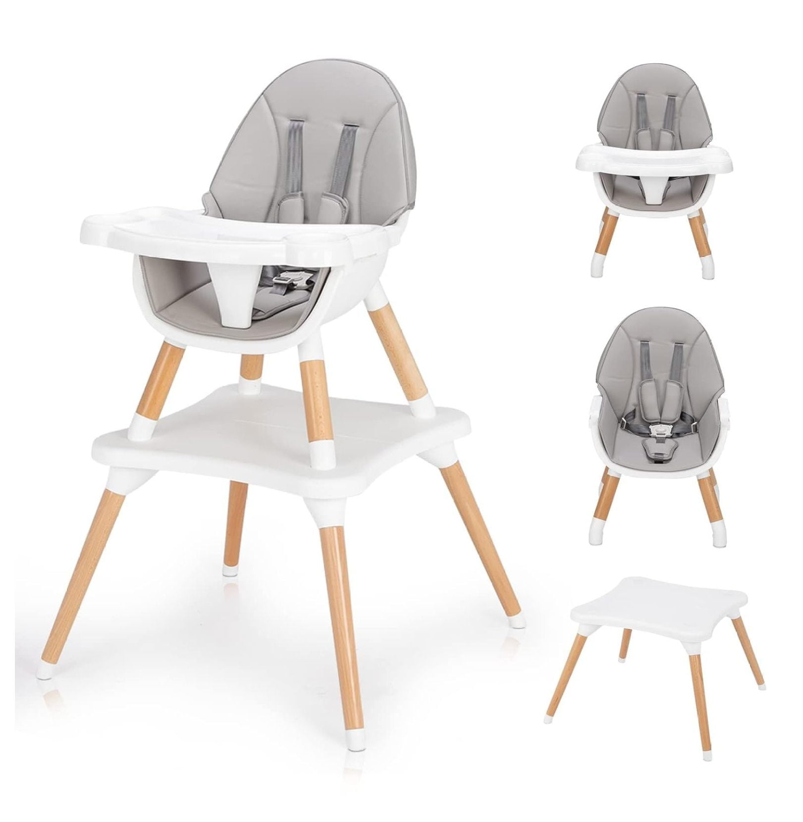Joovy Nook Baby Seat High Chair Charcoal Compact with One Handed Tray Opening Walmart