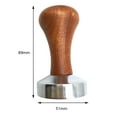 thumbnail image 3 of 51/53/58mm Coffee Tamper Tools Hand Tampers Wooden Handle for Coffee Machine 51mm, 3 of 7