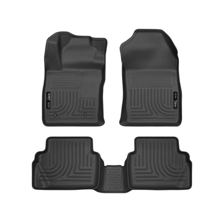 Husky Liners 98751 Weatherbeater Floor Mats Fit 2011-2019 Ford Fiesta - Front/2nd Seat - Black