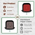 thumbnail image 6 of Gustave 2Pcs Square Air Fryer Silicone Mats Non Stick Easy Clean Airfryer Silicone Liner Baking Tray Heat Resistant Air Fryer Pads Oven Accessories "Red", 6 of 8