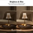 thumbnail image 6 of Bell and Howell Alma Table Lamp 2 Pack Small Cordless Touch LED Rechargeable Lamp Bedside Desk Nightstand Gold Base, 6 of 8
