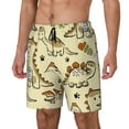 thumbnail image 2 of Daiia Cartoon Dinosaurs Mens Swim Trunks Swim Shorts Quick Dry Swim Shorts with Mesh Lining Pockets-Medium, 2 of 9