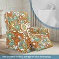 thumbnail image 2 of SCRAWLGOD Hippie Flower Orange Recliner Chair Covers Stretch Recliner Slipcovers Reclining Furniture Protector Washable Sofa Couch Cover with Storage Pocket for Pets Dog Cat, 2 of 7