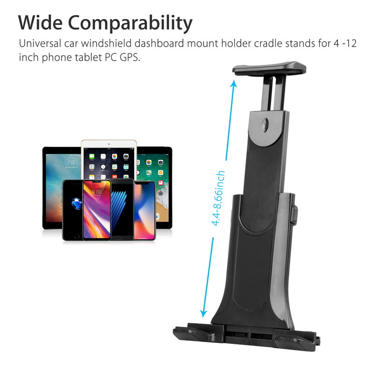 Tablet Car Mount Holder, TSV Long Arm Suction Cup Mount Stand Cradles for  4-12inch Tablet Cell Phone SUV Truck Vehicle Auto, Windshield Mount Holder,  360degree Rotating Hands-Free Navigation 