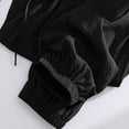 thumbnail image 4 of Cagogo Women Plus Size Harem Pants Drawstring Flowy Casual Lounge Solid Loose Regular Fit Ankle Trousers Workout, Black L, 4 of 5