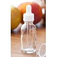 thumbnail image 2 of 1 oz / 30 ml Clear Glass Empty Boston Round Bottle with White Top Graduated Measurement Glass Dropper, 2 of 6