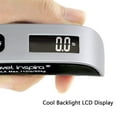 thumbnail image 3 of Travel Inspira Digital Luggage Scale, 110LB Portable Handheld Baggage Scale for Travel, Suitcase Scale with hook, Battery Included with Overweight Alert, White Backlight LCD Display - Silver, 3 of 6
