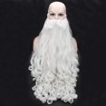 thumbnail image 4 of Morematch, regalo de Navidad, peluca de Papá Noel y barba, pelo sintético, pelucas cortas de Cosplay para hombres, accesorios para el cabello blanco, sombrero, 4 of 4