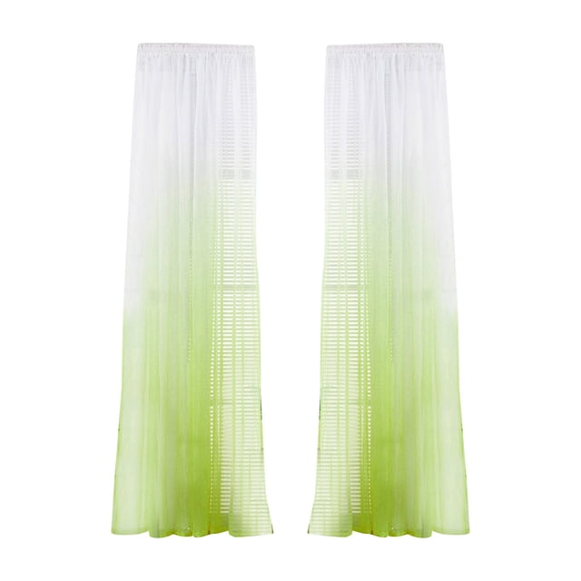 39x79IN 1Pcs Door Scarf Gradient Color Tulle Window Curtain Panel Transparent Textured Thermal Drapes Privacy Protection Curtains Farmhouse Boho Curtain Bedroom for French Door/Living Room