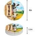 thumbnail image 1 of FMSHPON Hay Girl Hay Cattle Farm Style Set of 6 Round Coaster for Drinks, Absorbent Ceramic Stone Coasters Cup Mat with Cork Base for Home Kitchen Room Coffee Table Bar Decor, 1 of 5