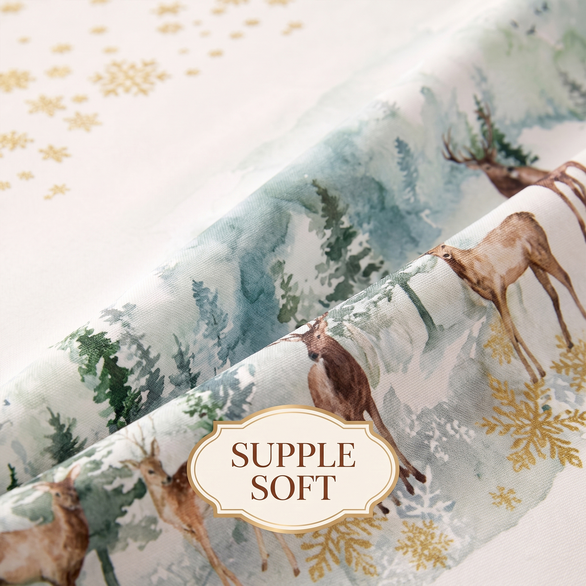 Sm:)e Christmas Table Cloth 60 Inch Round photo 3