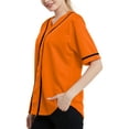 thumbnail image 2 of Ma Croix Women's Baseball Button Down Hip Hop Jersey, 2 of 6