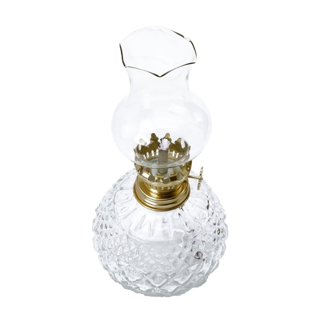 1 lámpara de aceite retro para el hogar, lámpara de queroseno de vidrio, decoración única de luz de aceite con mechas