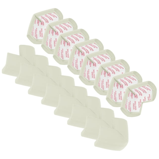 16 Pack Protecteur d'Angle Doux, Mousse de Caoutchouc pour Protection de Meubles pour Table de Cheminée, Blanc