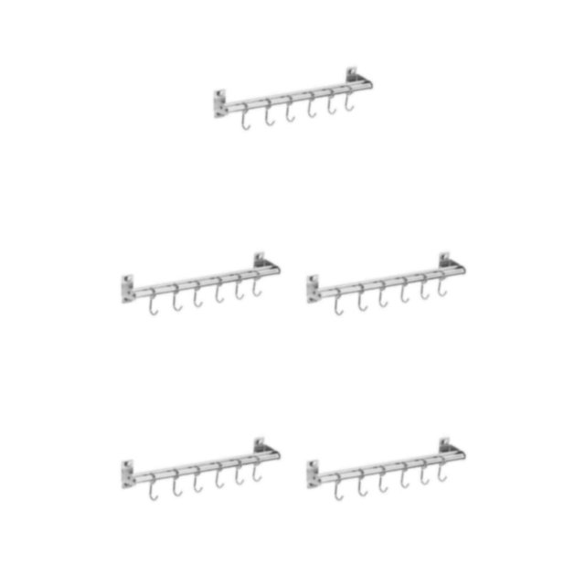 Ruiboury Stainless Steel Racks For Kitchen Easy Installation Rust-Resistant Easy To Install Organized Double pole+40cm+6 5Set