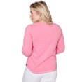 thumbnail image 2 of Alfred Dunner Womens Embroidered Split Neck Three Quarter Sleeve Top, 2 of 4