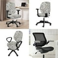 thumbnail image 2 of SCRAWLGOD Newspaper Print 4 PCS Cozy Office Chair Cover with Arm Rest Protector Easy to Remove Desk Chair Covers Anti-Dust Breathable Swivel Chair Slipcover, 2 of 7