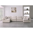 thumbnail image 3 of Maklaine Contemporary Cream Velvet Standard Modular Sectional Sofa, 3 of 3