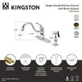 thumbnail image 4 of Kingston KB1571BLBS Victorian Single-Handle 2-or-4 Hole Kitchen Faucet with Brass Sprayer in Polished Chrome, 4 of 4