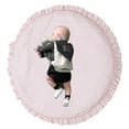 thumbnail image 1 of Alfombras de juego redondas con volantes para niños de 100cm, alfombrilla de algodón suave para gatear, alfombrilla de juego para niños, decoración para habitación de niños, 1 of 8