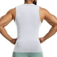 thumbnail image 5 of BXINGOHAI Compression Shirt Men Shapewear Slimming Body Shaper Vest Compression Tank Top Undershirt Today Sales White,M, 5 of 6
