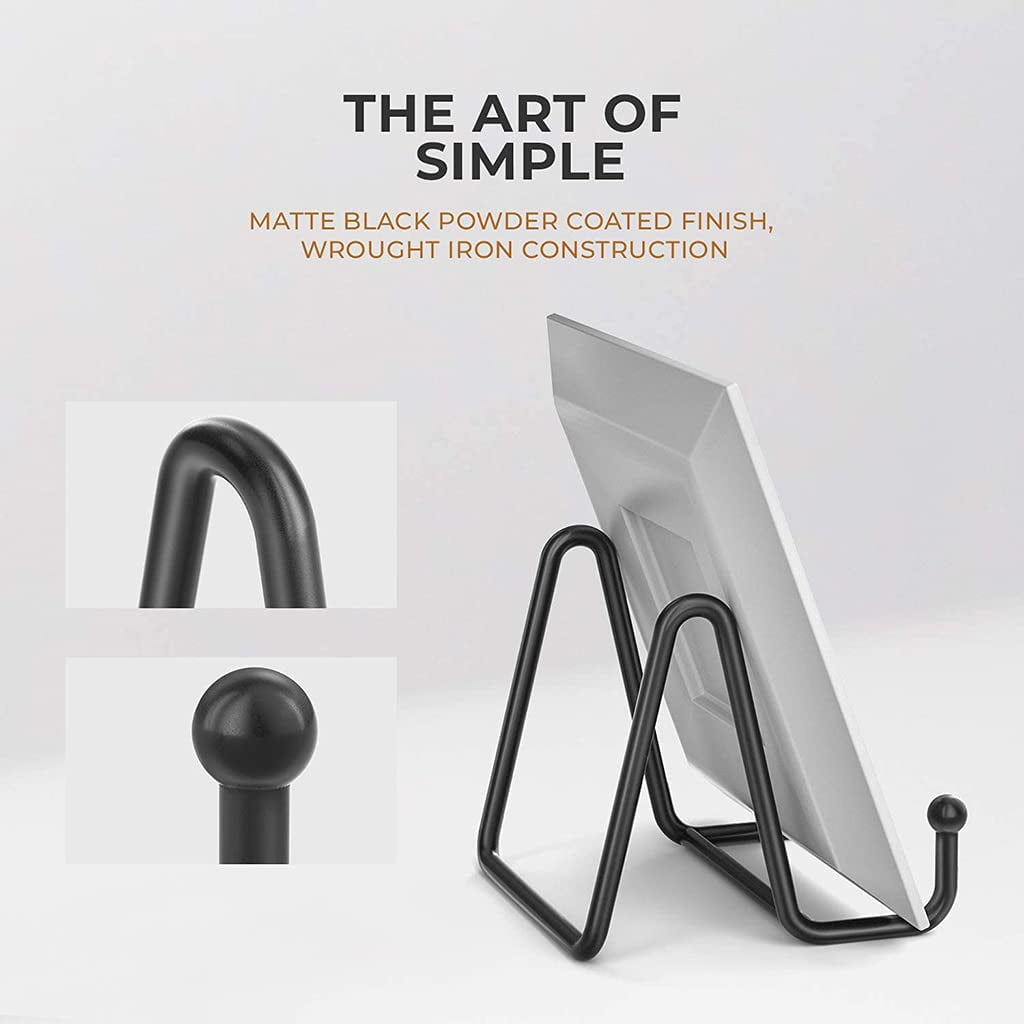 Exquisite Plate Stand For Display Metal Frame Holder Easel Plate Dish Display Stand For Home Kitchen Office