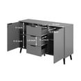thumbnail image 4 of Sideboard Buffet Cabinet with Storage, Wood Coffee Bar Cabinet, 47.2" Kitchen Cabinet with 3 Drawers & 2 Doors, Kitchen Buffet Cabinet Cupboard (Gray), 4 of 11