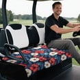 thumbnail image 5 of Uourmeti Golf Cart Seat Covers Non-slip Universal, Compatible with Sports Golf Carts Golf Cart Seat Cover with Pockets(Tropical Hibiscus Print), 5 of 8