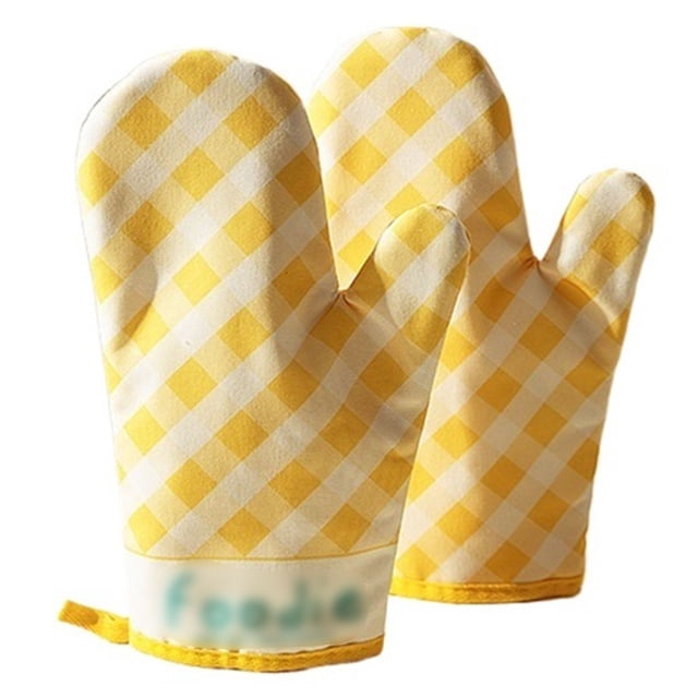 Manopla de horno a cuadros, manoplas de cocina térmica, guantes de cocina