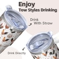 thumbnail image 4 of 20oz Farm Chicken Tumbler with Handle Insulated Travel Mug Adorable Birthday Christmas Gift for Chicken Enthusiasts Women Men Fits Car Cup Holders Comfortable Grip Splash Resistant Lid Daily Commutes, 4 of 6