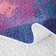thumbnail image 5 of Manfei Oil Paint Paw Quilt King, Splash Rainbow King Coverlet Set, Blue Orange, 3 Pieces, 1 Bedspread and 2 Pillowcases, 5 of 7