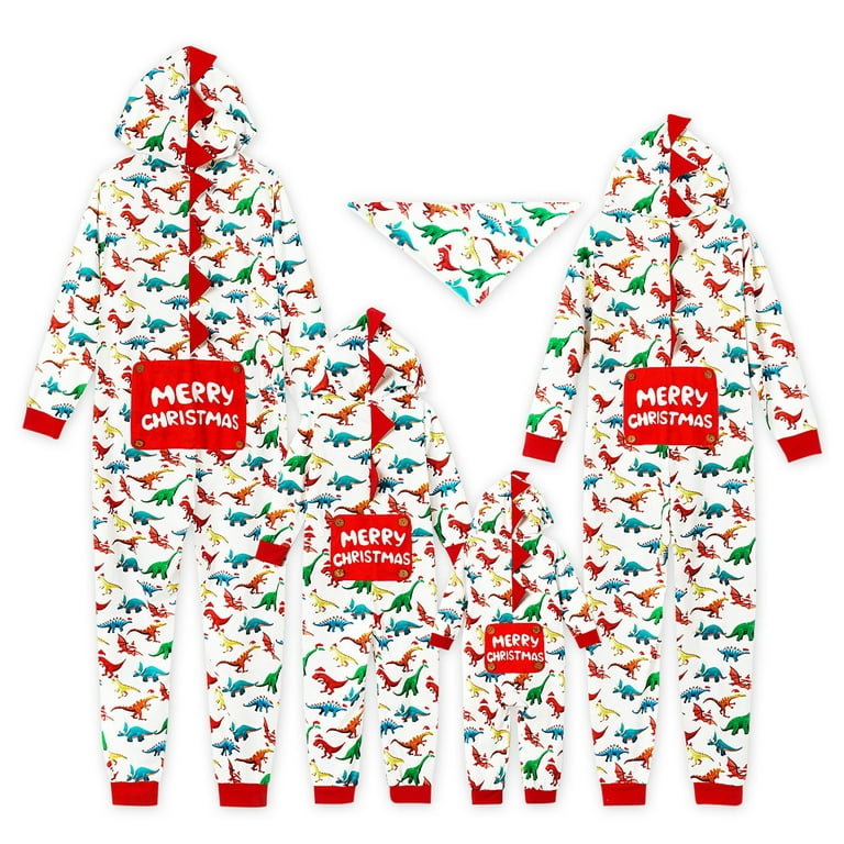 PatPat Christmas Santa Claus Print Family Matching Jumpsuit,Long Sleeve  Hooded Onesies Pajamas Sets,Christmas PJ's Sleepwear Christmas PJs Holiday  Jammies for Family Christmas Cards Flame Resistant 