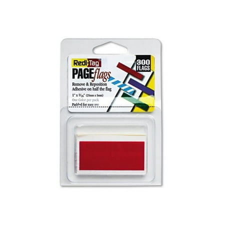 Removable/Reusable Page Flags Red, 300/Pack