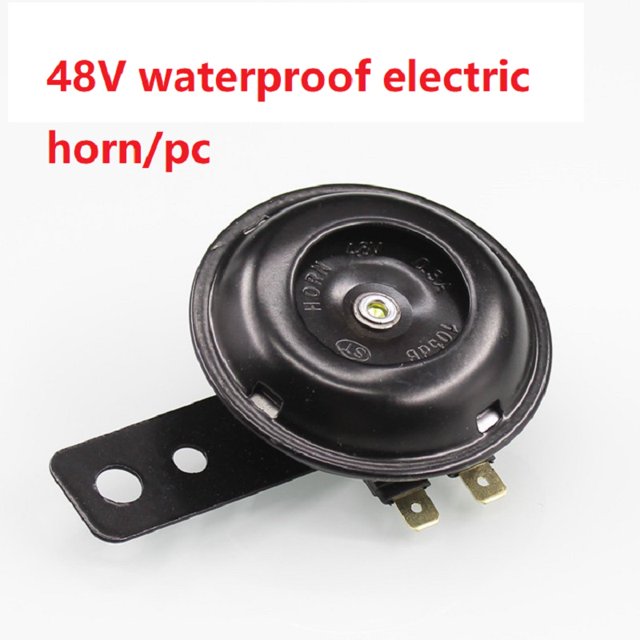 Suitable for Kit de bocina eléctrica for motocicleta, resistente al agua, redonda, potente, apta for bicicleta, scooter, 12 V, 48 V, 60 V, 105 dB