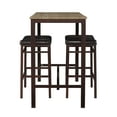thumbnail image 3 of Linon Betty 3-Piece Casual Dining Tavern Set, 25.59" Seat Height, Brown Metal Finish with Black Fabric, 3 of 6