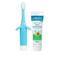 thumbnail image 1 of Dr. Brown's Infant-to-Toddler Training Soft Toothbrush Set with Pear Apple Fluoride-Free Toothpaste , Blue Elephant, 0-3 Years, 1 of 7